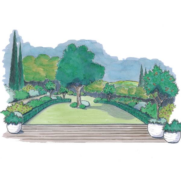 Jardin romantique du sud de la France